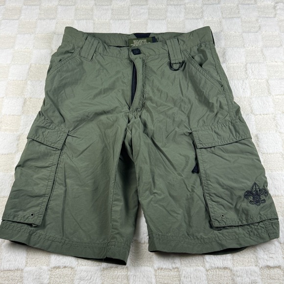 Boy Scouts of‎ America Youth XL Green Cargo Shorts 10" Inseam - Picture 1 of 8